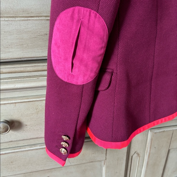 Ted Baker fuchsia blazer, lined, and elbow patches - Picture 4 of 5